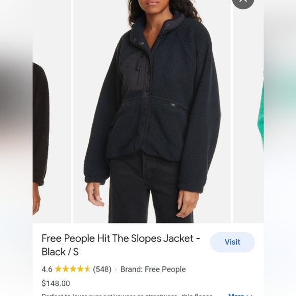 4*Free People $148 " hit the slope Sherpa jacket medium - Picture 2 of 5